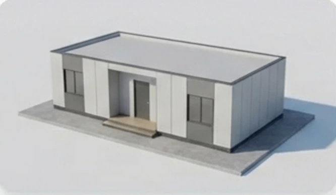 Standard house concept with a simple coordinated exterior
